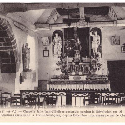 Intérieur de la chapelle St Jean d'Epileur