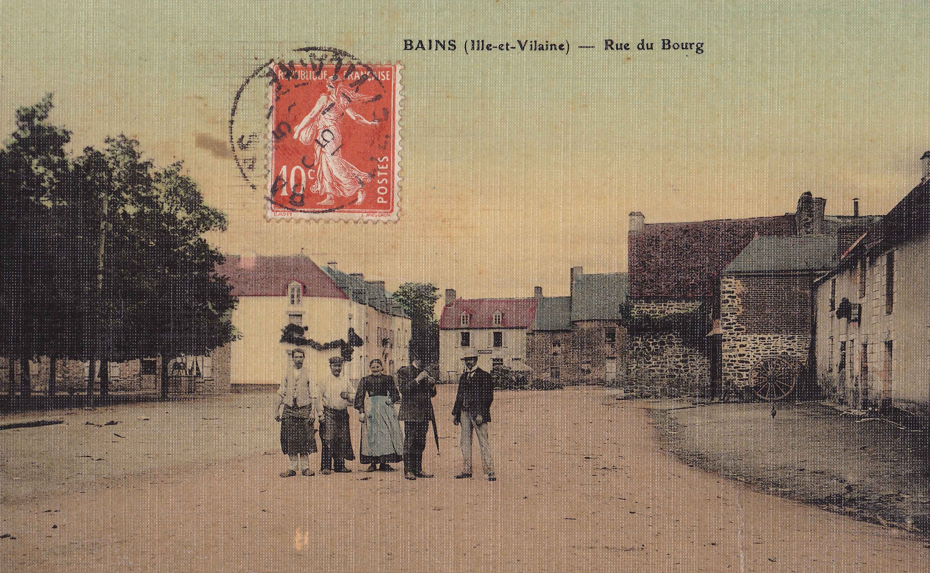 La rue du bourg en 1915