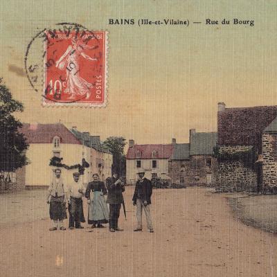 La rue du bourg en 1915