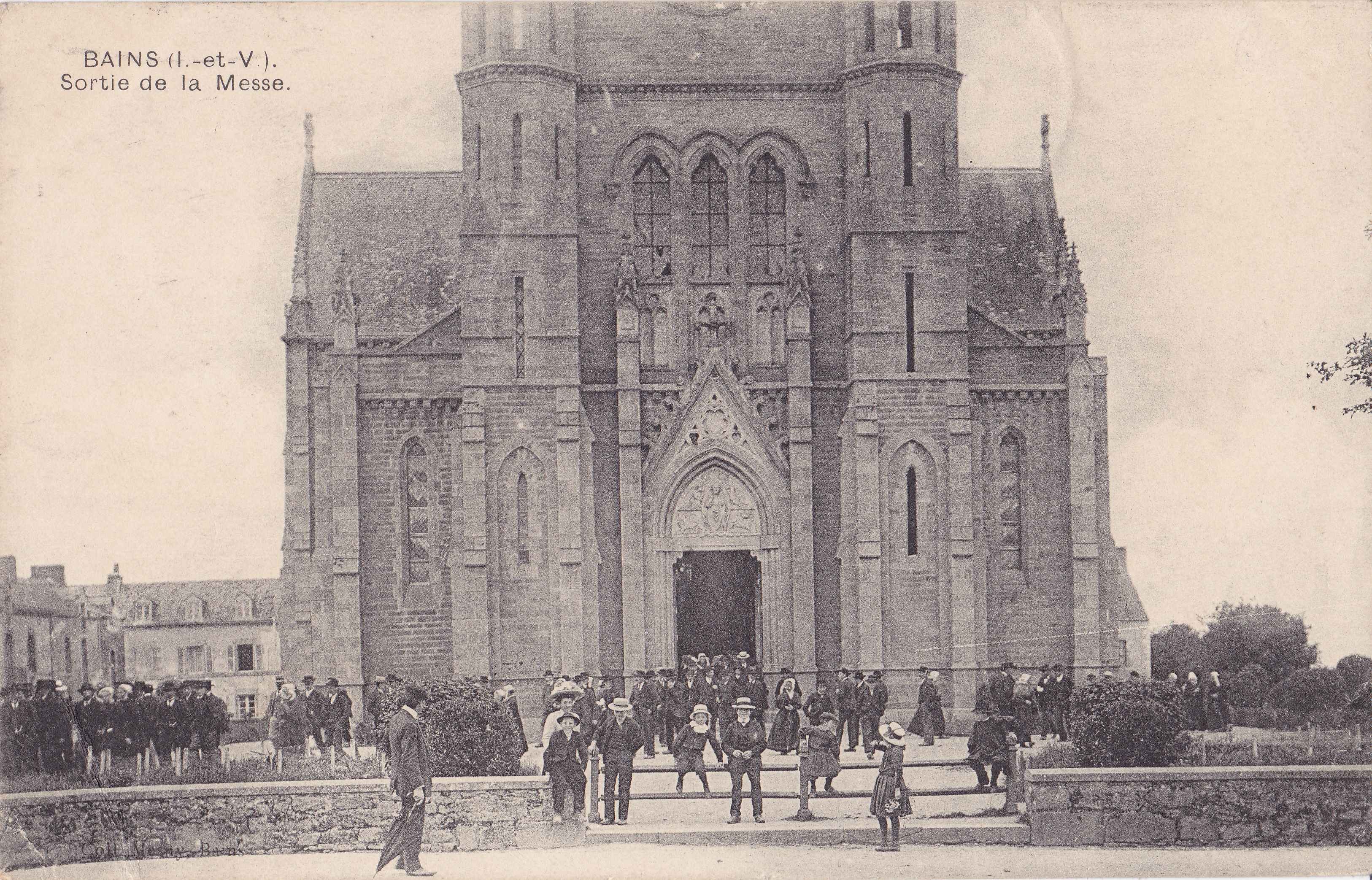 Sortie de messe en 1916